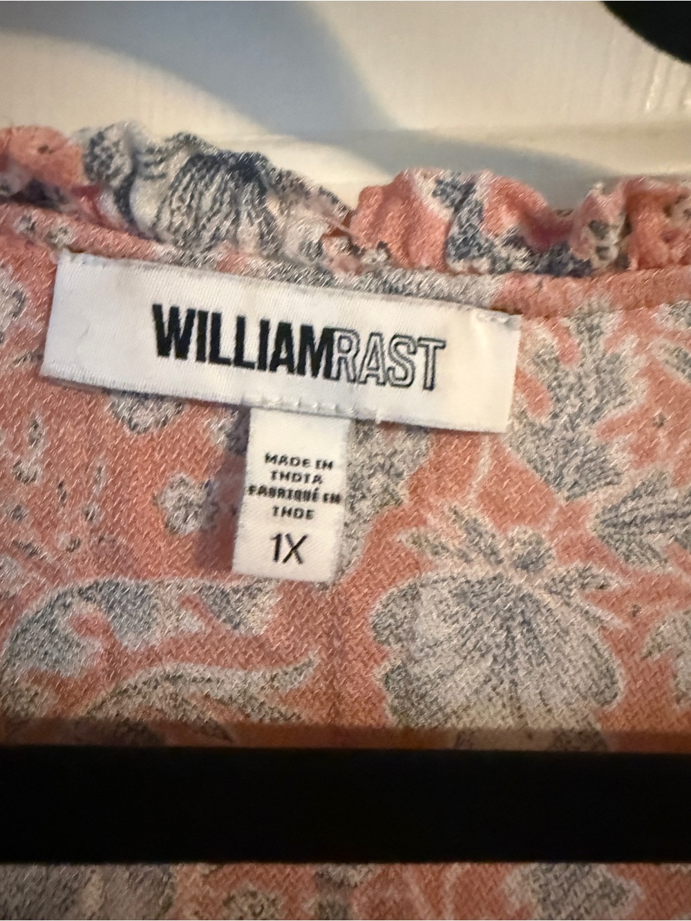 William Rast Pink Floral Button-Front Tunic - Picture 3 of 3